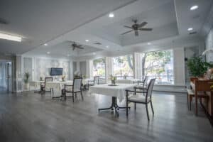 The main dining area at Victorian post acute