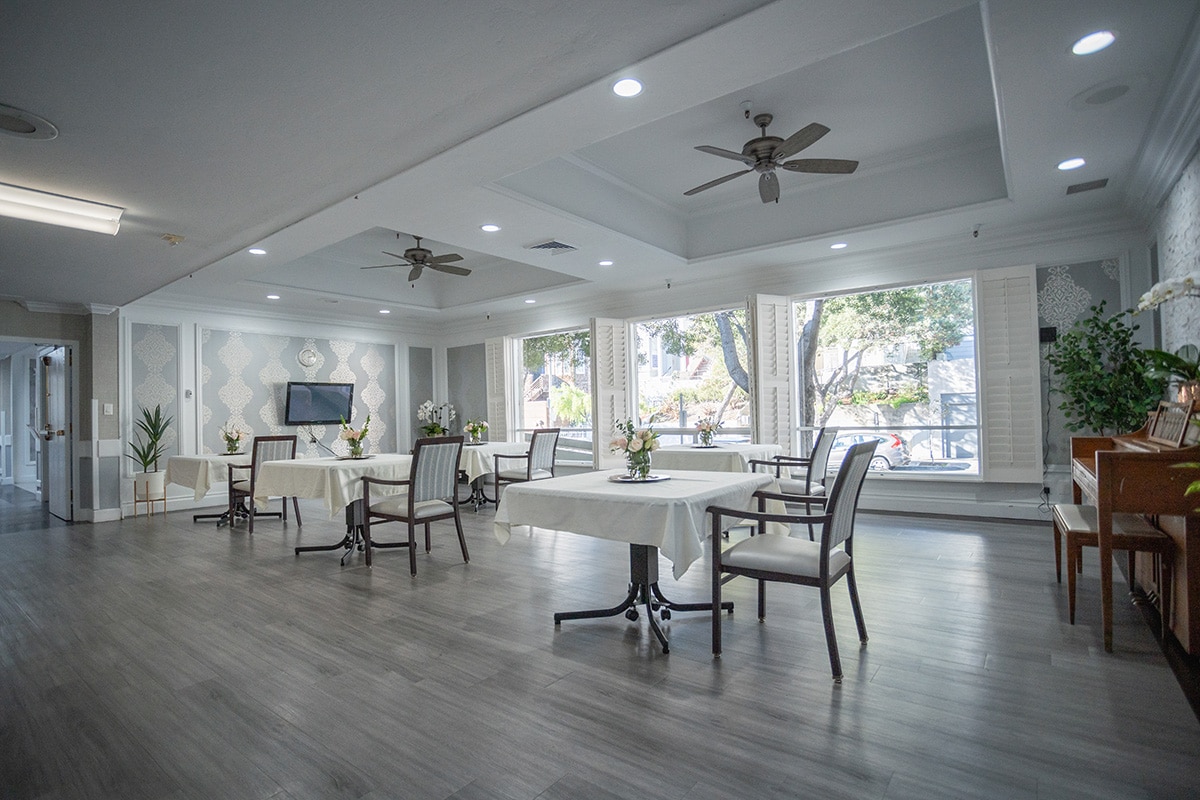 The main dining area at Victorian post acute